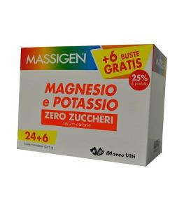 MASSIGEN MAGNESIO POTASSIO Senza Zucchero 24+6 buste in OMAGGIO