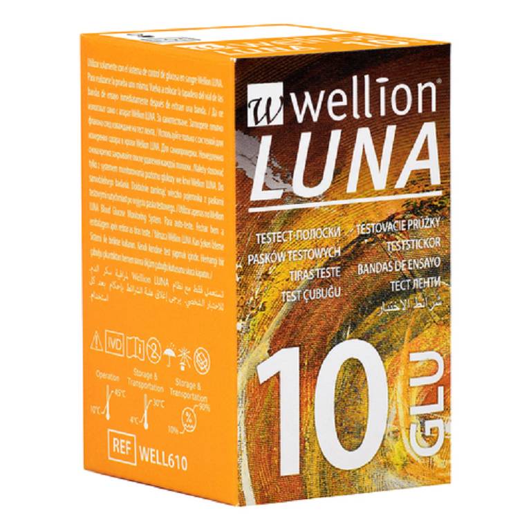 WELLION LUNA 10 STRIPS GLUCOSIO
